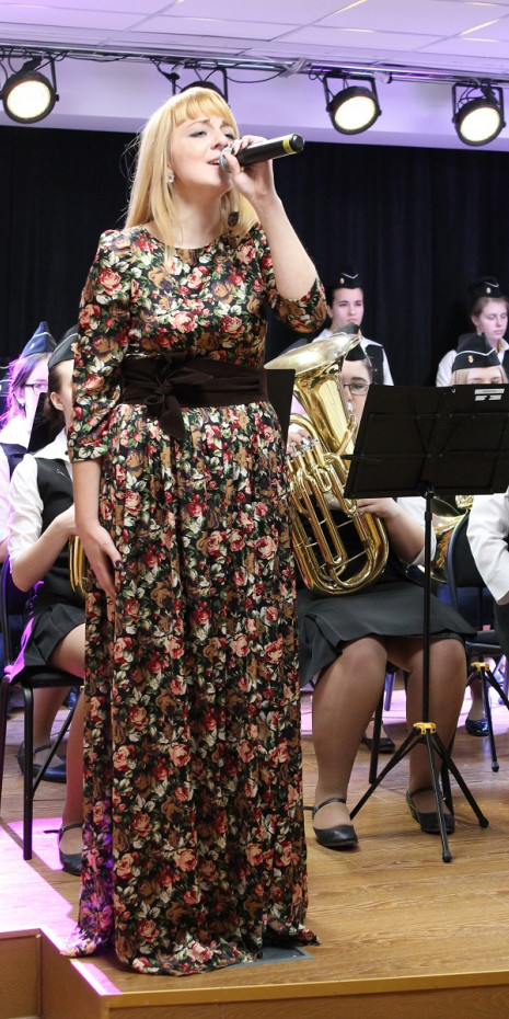 Солистка детского духового оркестра Дарья Турбина.